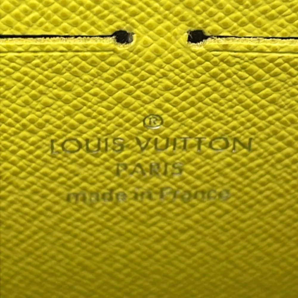 Louis Vuitton Yellow Epi Zippy‎ Wallet